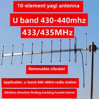 Antenne Yagi directionnelle UHF 430-440 MHz 14 dBi à gain élevé pour station de base et accessoire pour talkie-walkie avec connecteur N