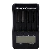 Chargeur de batterie LCD Lii-500 à 4 baies pour Li-ion NiMH AA AAA 18650 26650 avec test rapide, sortie USB et testeur de capacité multifonction