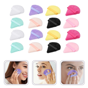 Éponge de maquillage en velours rose de haute qualité, douce et respectueuse de la peau, avec étiquette personnalisée, pour un maquillage parfait - Product Image 4