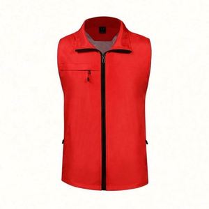 Chaleco de Trabajo sin Mangas de Lona de Poliéster Reversible Personalizado al por Mayor, Ropa de Verano Transpirable con Cualquier Logotipo para Trabajo Voluntario - Product Image 3