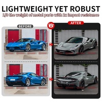 Kit carrosserie en fibre de carbone sèche de qualité supérieure, style OEM, pour Ferrari F8 : angle avant, jupes latérales, diffuseur arrière, lèvre de carrosserie