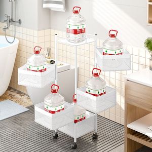 多機能<span class=keywords><strong>5</strong></span>層回転可能キッチン野菜収納装置360回転式トロリーポータブルバスケット収納ラック - Product Image 4