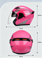 Casque de moto premium 3/4 ouvert, coque épaissie toutes saisons, résistant aux chocs, pour hommes et femmes