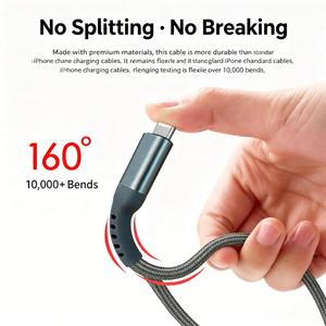 Cable Trenzado USB-C a Lightning con Certificación MFi de Carga Rápida de 20W y Transferencia de Datos de Alta Velocidad para iOS, Cobre Puro - Product Image 4