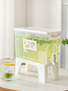 Transparent Rectangle Plastic Beverage Teapot Faucet High Capacity Cold Water Kettle Filter Screen Serving Fruit Kitchen Camping - Product Image 2