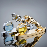 Diffuseur de parfum en alliage de guépard de luxe, diffuseur de parfum à roseaux, désodorisant d'air, ornement élégant pour tableau de bord, parfum de voiture élégant