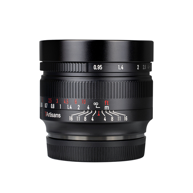 7Artisans 50mm F0.95 APS-C Large Aperture Portrait Lens Manual Focus Lens for E/EOS-M/FX/M43/Z-Mount Camera