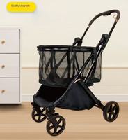 Chariot de courses pliable de luxe en aluminium, pliage à une touche, chariot en tissu pour le camping en plein air, les voyages et les courses