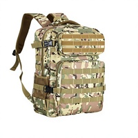 Sac à dos tactique en polyester Oxford avec rembourrage d'air pour la protection de la colonne vertébrale, camouflage extérieur, décontracté, pour le camping, le cyclisme et la randonnée