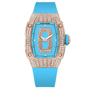Reloj PAGANI DESIGN para Mujer, Modelo Tonneau de 31.5mm con Esfera de Diamantes, Correa Roja, Analógico de Cuarzo PD-YS013 - Product Image 2