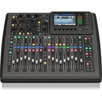 Mezclador de audio digital Behringer X32 Compact de 40 canales con grabación USB y efectos integrados para sonido en vivo y uso en estudio.