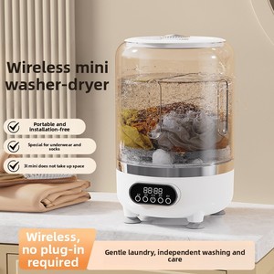 Nouvelle machine à laver pour sous-vêtements et chaussettes avec fonction d'essorage intégrée, mini machine à laver compacte sans fil portable avec fonction d'essorage - Product Image 1