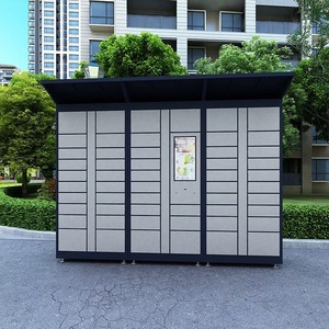 Casillero Inteligente para Paquetes Color Gris con Techo Impermeable, Gabinete <span class=keywords><strong>de</strong></span> Almacenamiento Exterior con Protección IP65 para Entregas Seguras las 24 Horas - Product Image 1