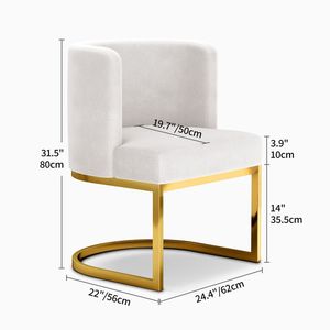 <span class=keywords><strong>Mesa</strong></span> <span class=keywords><strong>de</strong></span> comedor <span class=keywords><strong>de</strong></span> mármol redonda moderna con juego <span class=keywords><strong>de</strong></span> 4 sillas <span class=keywords><strong>de</strong></span> comedor tapizadas en forma <span class=keywords><strong>de</strong></span> <span class=keywords><strong>barril</strong></span> <span class=keywords><strong>de</strong></span> terciopelo blanco - Product Image 6