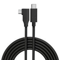 Câble USB C vers USB C à 90 degrés, 10 Gbps, 3.1 Gen2, 100 W PD, charge rapide, vidéo 4K60Hz, E-Mark, nylon tressé, cordon de type C à angle droit