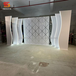 ฉากหลังงานแต่งงานอะคริลิคสีขาวแบบหลายชั้น LEDA ปรับแต่งได้ ฉากหลังขนาดใหญ่แบบถอดประกอบได้ สินค้ามาใหม่ - Product Image 3