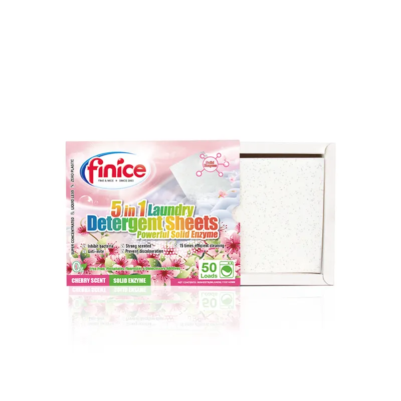 finice free sample detergent sheet private label cleaning products laundry tablets detergent strips