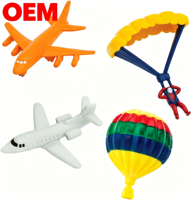 Modèle personnalisé OEM ODM, ensemble de mini-modèles d'avions, hélicoptères, ballons à air chaud, figurines de parachutistes, jouet éducatif en plastique