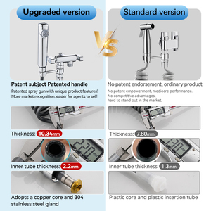 Bidet WC en laiton chromé de haute qualité avec caméra cachée, design moderne, installation murale, usage hôtelier - Product Image 5