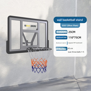 Aro de Baloncesto de Pared para Adultos y Niños, Uso Doméstico, Tablero de Acero/PC, Entrenamiento de Elevación - Product Image 4