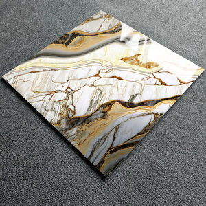 Vàng trắng mạ calacatta sứ 600x600 bóng toàn thân gạch hiện đại nội thất phòng khách bằng đá cẩm thạch firebrick chức năng - Product Image 4