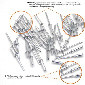 Aluminum Rivets Assortment Kit 180pcs Blind Rivets M3.2 M4 M4.8 For Metal Repair - Product Image 5