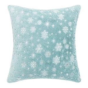 Federe Decorative Carine con Stampa Glitter Personalizzata, Cuscini per Divano del Soggiorno con Motivo a Fiocco di Neve - Product Image 3