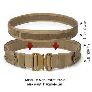 Comfortable Heavy Duty Soft MOLLE Tactical Belt for <b>Men</b> with <b>Pouches</b> Outdoor Training Belt - Product Image 2