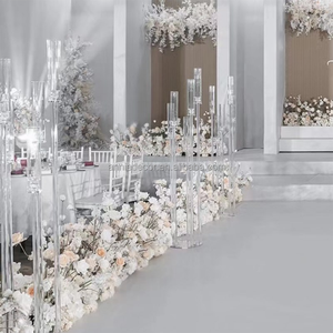 Candelabro Moderno a 5 Bracci in Vetro Acrilico Trasparente Portacandele Decorativo Centrotavola per Matrimoni Feste ed <span class=keywords><strong>Eventi</strong></span> - Product Image 6