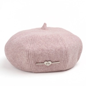Boina de lana con pin de corazón para mujer, gorra unisex de estilo vintage a la moda para otoño e invierno - Product Image 3
