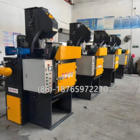 Petite machine de sablage à billes intégrée à bande de caoutchouc Q324 pour billettes d'acier avec moteur comme composant principal