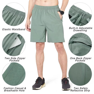 Shorts de sport personnalisés pour hommes, séchage rapide, respirants, avec logo personnalisé, polyester/coton, service OEM - Product Image 4