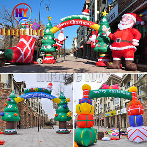 Advertising Promotional <strong>Inflatable</strong> <strong>Christmas</strong> Arch Air-blown Santa Claus Entry Decorate Equipment - Product Image 5