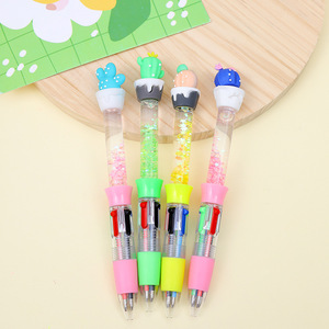 Stylo populaire personnalisé en forme de tournesol, mini stylo liquide scintillant 4 couleurs, cadeaux promotionnels de détail, cadeaux de fidélité client - Product Image 4