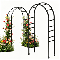 Arche de jardin élégante et minimaliste en fer tubulaire carré, thermolaquée, anti-rouille, résistante aux intempéries, pour jardin et patio, vente en gros OEM