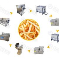 200kg/300kg par heure Ligne de production industrielle de frites surgelées pour pommes de terre frites/chips de pommes de terre