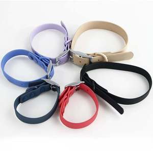 Ensemble collier et laisse pour chien en PVC, couleur unie, confortable, toutes saisons, style simple - Product Image 2