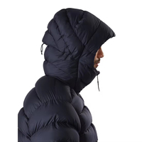 Manteau d'hiver matelassé épais à capuche pour homme, veste longue zippée unie décontractée