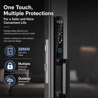 Vertexis Smart Home Aluminium Slot Slim Smalle Profiel Waterdichte Vingerafdruk Gezichtsherkenning voor 5.0 Wi-Fi/App Tuya App