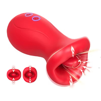 Jouet sexuel oral vibrant, vibrateur à grande bouche, vibrateur rouge sexy en forme de lèvres et de langue, vibrateur clitoridien et point G pour la masturbation féminine
