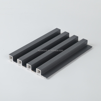Panel de Revestimiento de Pared Interior Moderno, Ecológico, de WPC, Geométrico, 3D, Acanalado, Impermeable, Insonorizante e Ignífugo