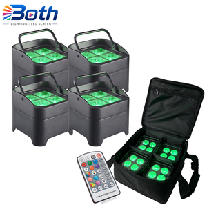 IP65 Outdoor Wireless Battery Par <b>Light</b> 4x18W RGBWA UV <b>LED</b> Uplight for Wedding Event Lighting - Product Image 1