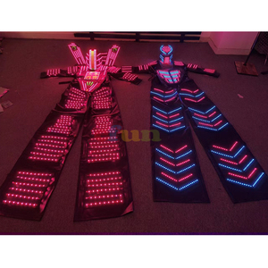 Efun Costume de <span class=keywords><strong>Robot</strong></span> Lumineux Led pour Halloween Casque Lumineux <span class=keywords><strong>Danseur</strong></span> Costume de <span class=keywords><strong>Robot</strong></span> Lumineux pour Fête DJ Disco Discothèque - Product Image 2