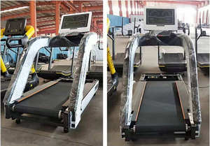 Tapis roulant commercial à vitesse réglable de 1 à 20 km/h, contrôle de la pente, fonctionnement silencieux, pour entraînement aérobie intensif. - Product Image 5