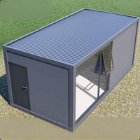 Maison conteneur modulaire préfabriquée en acier de 20 pieds avec design moderne, caractéristique respirante, cuisine, bar domestique et solutions de repas en extérieur
