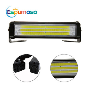 Barra luminosa da lavoro 12V 24V 6-47 pollici COB lampeggiante bianco giallo blu rosso barra spia di avvertimento per Led di emergenza universale per veicoli - Product Image 4