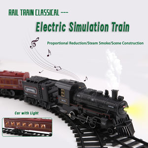 Pista <span class=keywords><strong>Trenino</strong></span> Elettrico Classico, Locomotiva <span class=keywords><strong>a</strong></span> <span class=keywords><strong>Vapore</strong></span> con Acqua per Fumo, Suoni e Luci Realistici - Product Image 3