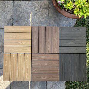 กระเบื้องพื้นไม้เทียม WPC แบบประกบติดตั้งเองทันสมัย รูปทรงสี่เหลี่ยม สำหรับตกแต่งพื้นภายนอก กันน้ำ - Product Image 5