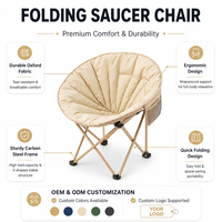 Chaise pliante ergonomique Oxford à coque rigide pour jardin, directement de l'usine, avec rembourrage et poche latérale
