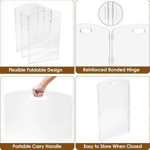 Puerta Plegable de Cuatro Paneles de Acrílico Moderno de Alta Transmitancia para Mascotas, para Interiores, Escaleras y Pasillos, con Botón de Cierre - Product Image 4